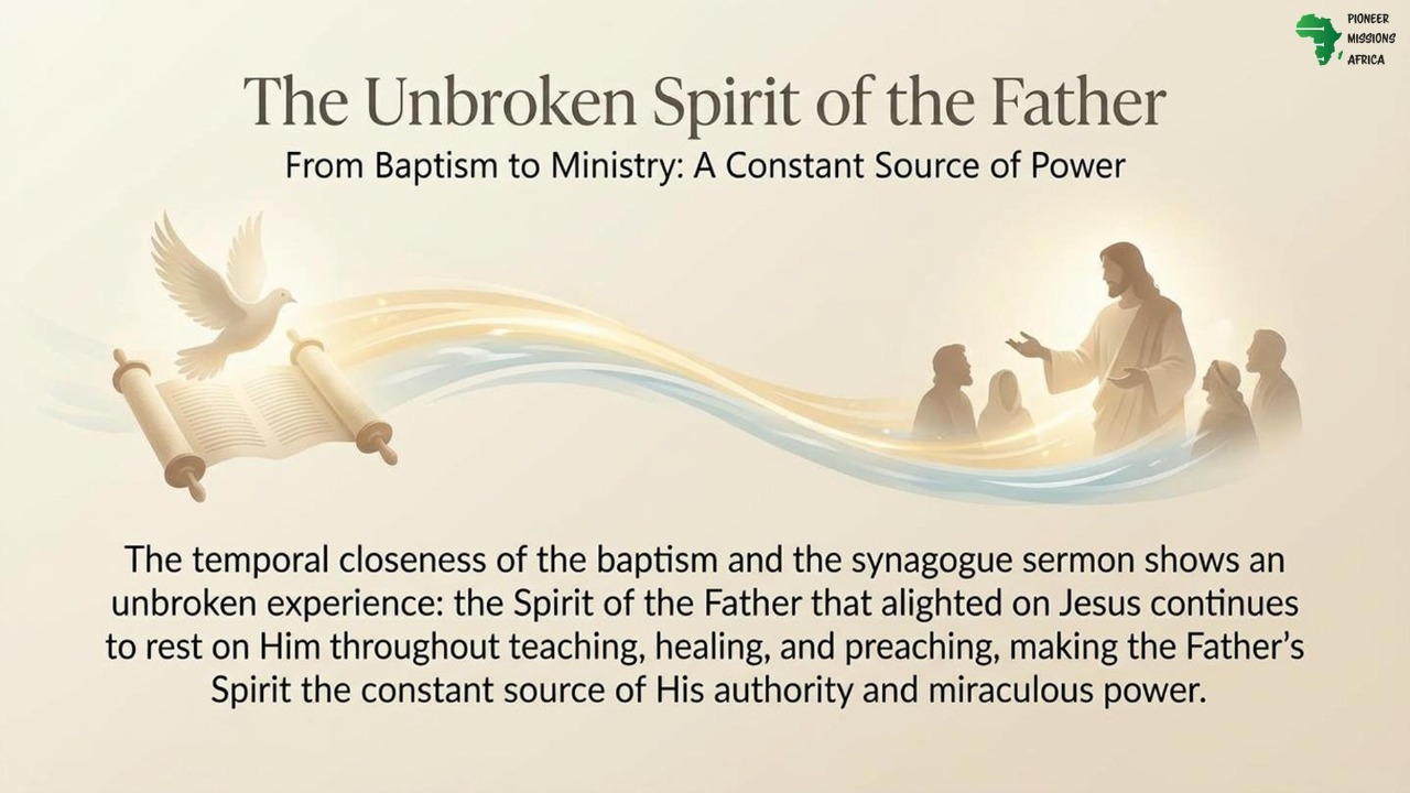 The Spirit of the Father: at Jesus' Baptism and with him during his earthly Ministry PMA 11